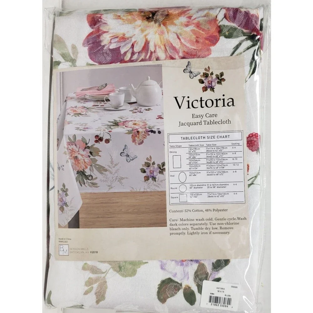 Jacquard Printed Fabric Tablecloth,52